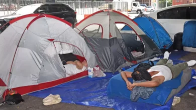 Tent city troubles emerge in New York City as migrants seek shelter below Brooklyn-Queens Expressway amid housing crisis