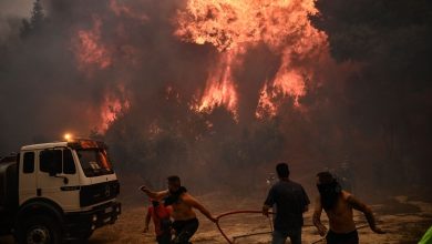Wildfire near Athens rages, Greece sees risk of more blazes