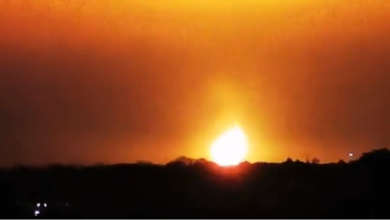 Massive fireball erupts in sky after lightning strike hits UK biogas facility