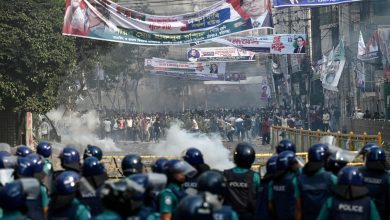 Bangladesh police break up anti-PM protest with tear gas, rubber bullets