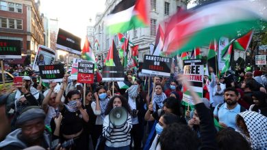 Two women charged with UK terrorism offences after pro-Palestinian protest