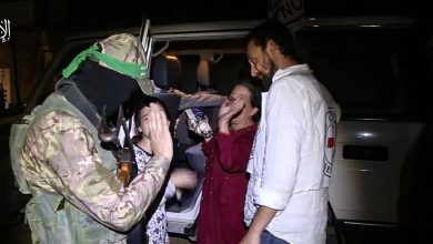 Chilling videos show masked Hamas terrorists waving goodbye to Israeli hostages while releasing them