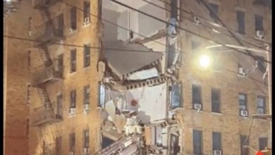 Firefighters search for those trapped after corner of NYC apartment building collapses