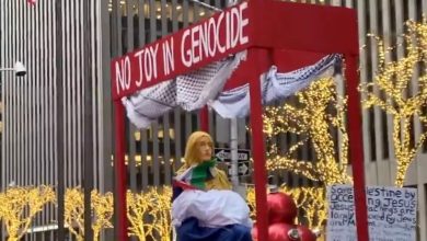 ‘Christmas is canceled here’, Pro-Palestine supporters throw fake blood on nativity scenes and clash with NYPD