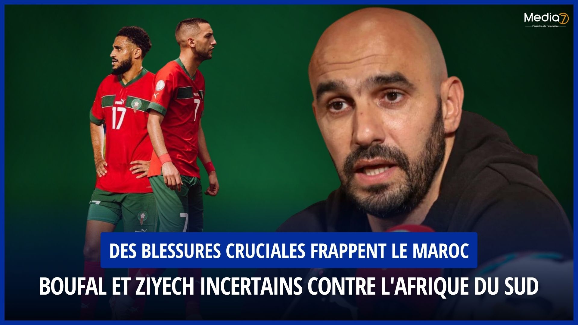 Crucial Injuries Hit Morocco: Boufal and Ziyech Doubtful for Match Against South Africa - Media7