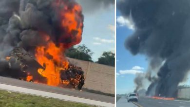 At least 2 dead after plane crashes on Florida highway, horrifying videos show aircraft on fire