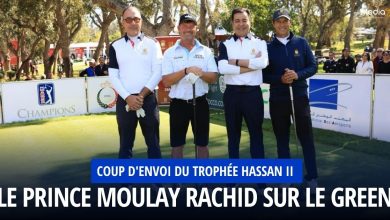 Coup d'envoi du Trophée Hassan II : SAR Le Prince Moulay Rachid sur le green