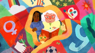 International Women's Day: Google Doodle depicts quilt with symbols of progress