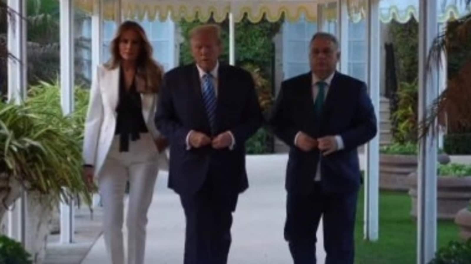 Melania Trump makes rare appearance at Mar-a-Lago dinner, leaves Hungarian PM and netizens in awe