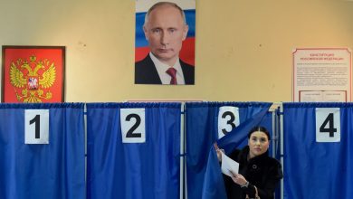 Putin wins record landslide in Russian election, early results show