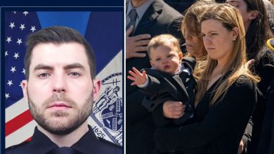 Slain NYPD officer Jonathan Diller’s wife honours him in moving eulogy: ‘Died a hero, but he also lived as one’
