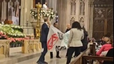 Anti-Israel protestors disrupt Easter Vigil Service at Patrick's Cathedral in NYC with ‘Free Palestine’ chants
