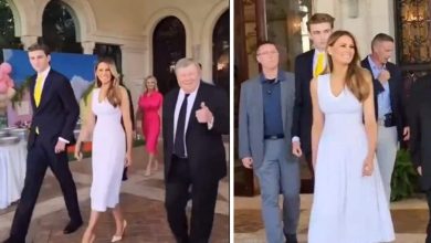 Barron Trump spotted with mom Melania in rare outing at Mar-a-Lago for Easter
