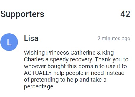 Many supported the royal fan for hijacking the UK domain for Meghan Markle's website(Justgiving.com/ Trussell Trust)