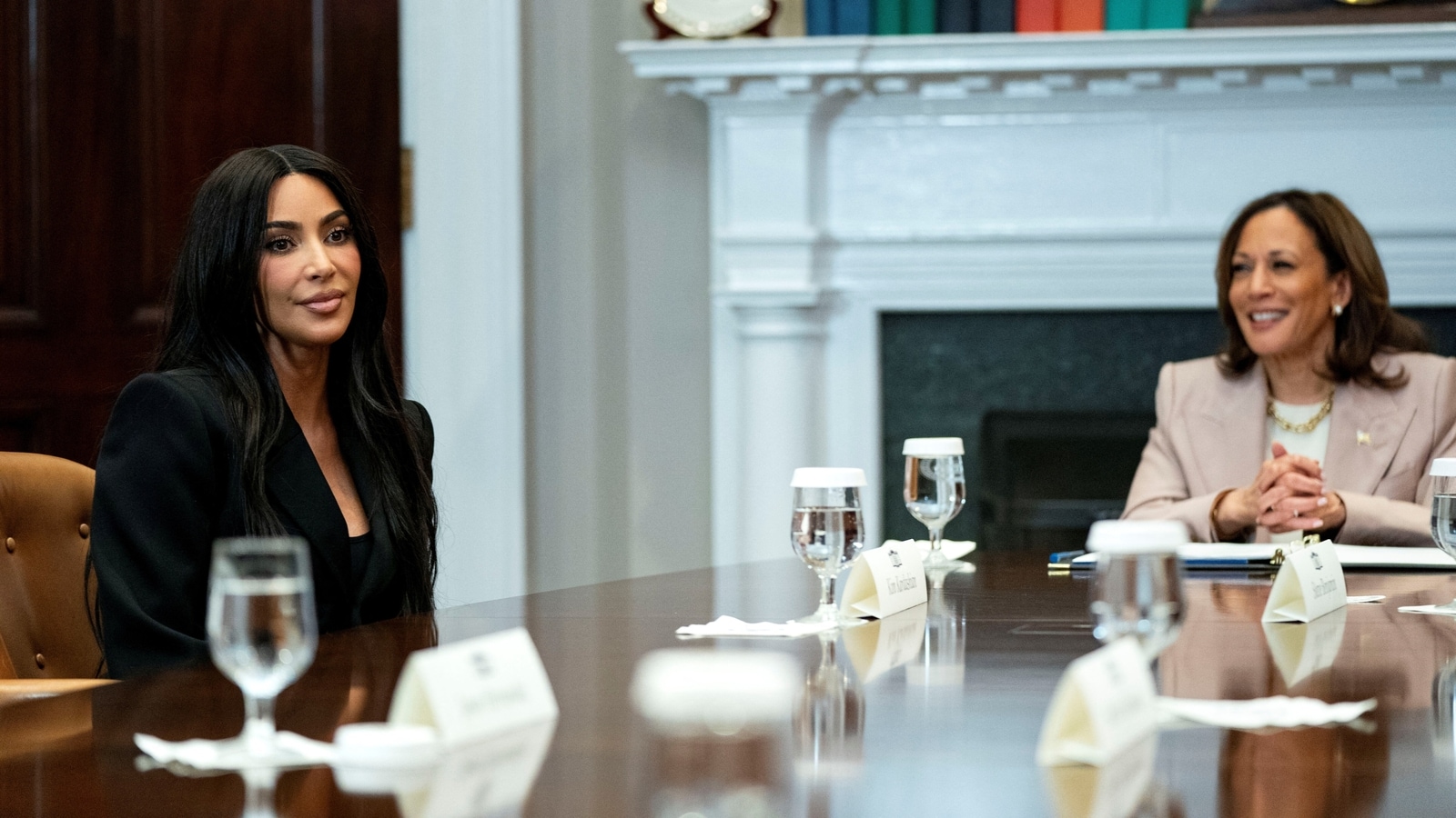 What Kim Kardashian and Kamala Harris doing behind White House's closed door