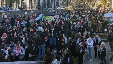 Scary video shows anti-Israel protesters at NY's City College pushing security after setting up ‘intifada’ encampment