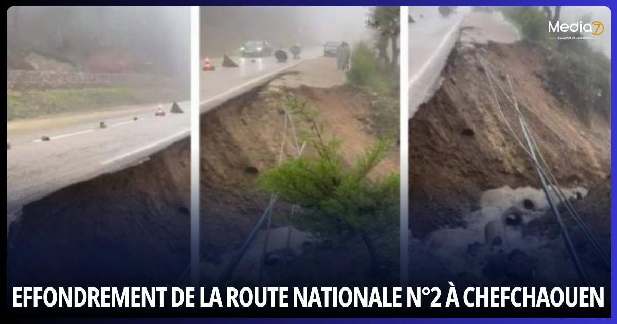 Alert in Chefchaouen: National Road No. 2 Partially Destroyed by Floods
