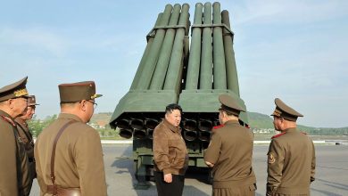 Kim Jong Un supervises test firing of a multiple rocket launcher in North Korea