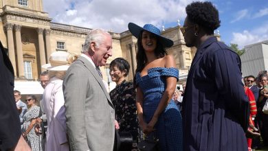 King Charles bursts into laughter during Buckingham Palace garden party as Love Island host Maya Jama says ‘I touched…’