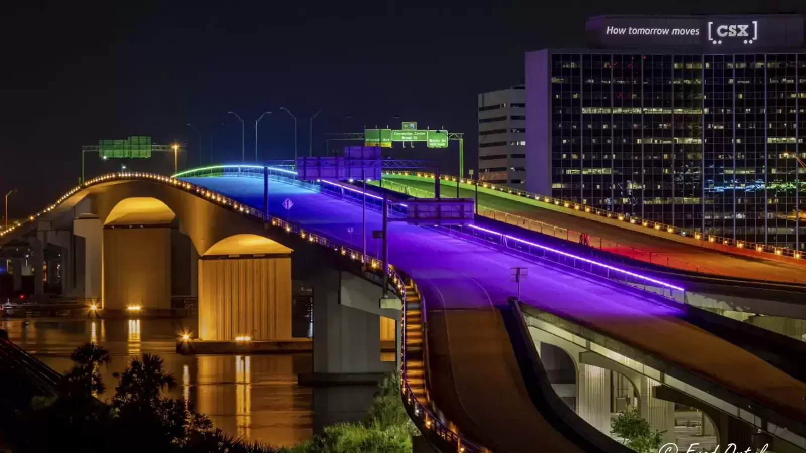 Floridians take a stand: Main Street Bridge Painted in Pride Colours against Florida's Transportation Department orders
