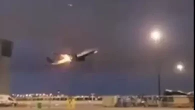 Watch: Air Canada Boeing catches fire moments after takeoff, lands safely