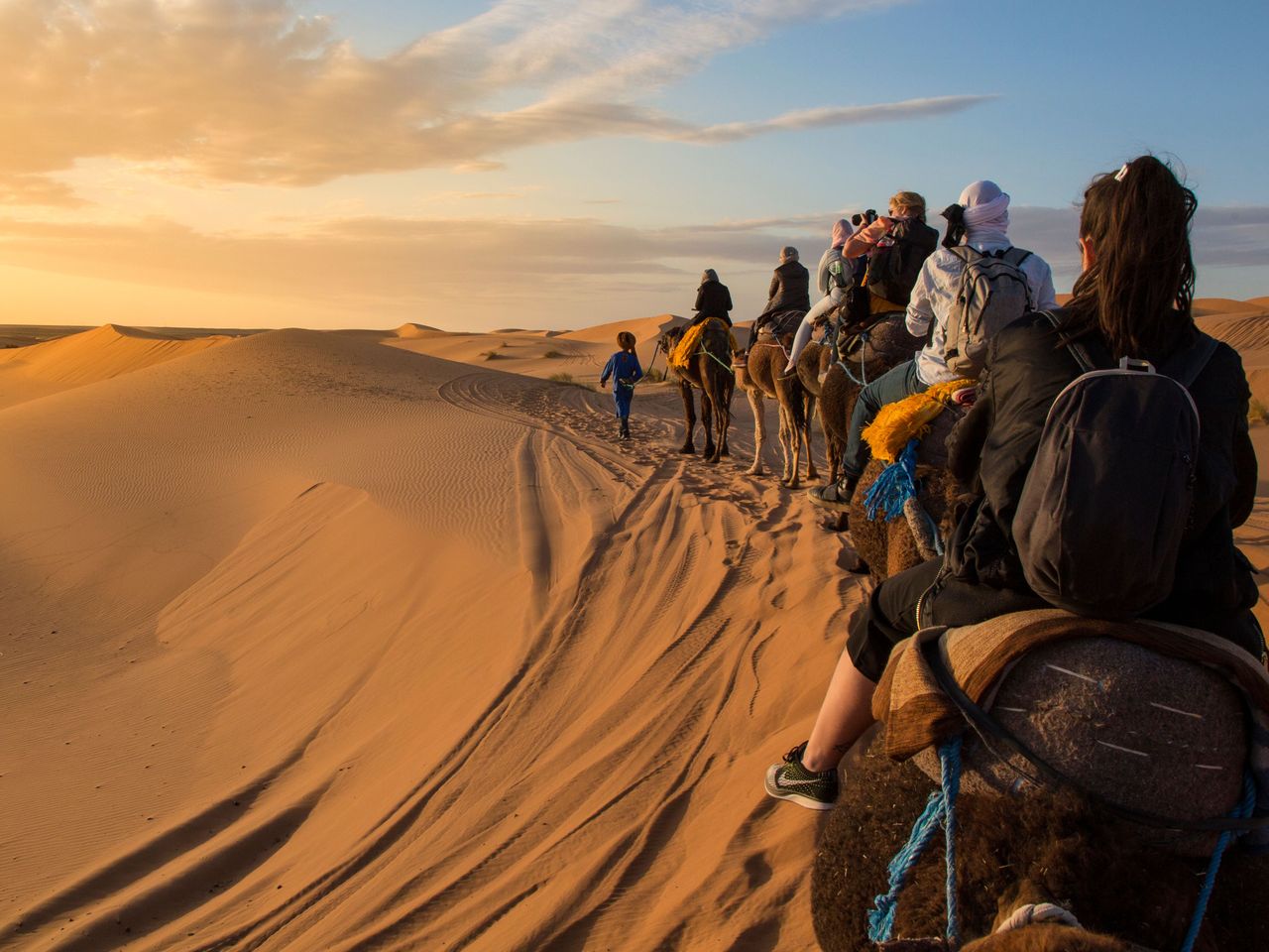 Trekking in the Sahara Desert