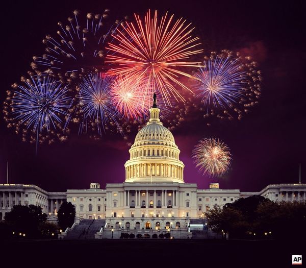 Fireworks displays over July 4th are an annual tradition in the United States, one that began with John Adams — a Founding Father and the country’s second president.(AP)
