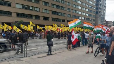 Pro-Khalistan protesters stage demonstration against Indian diplomat in Canada