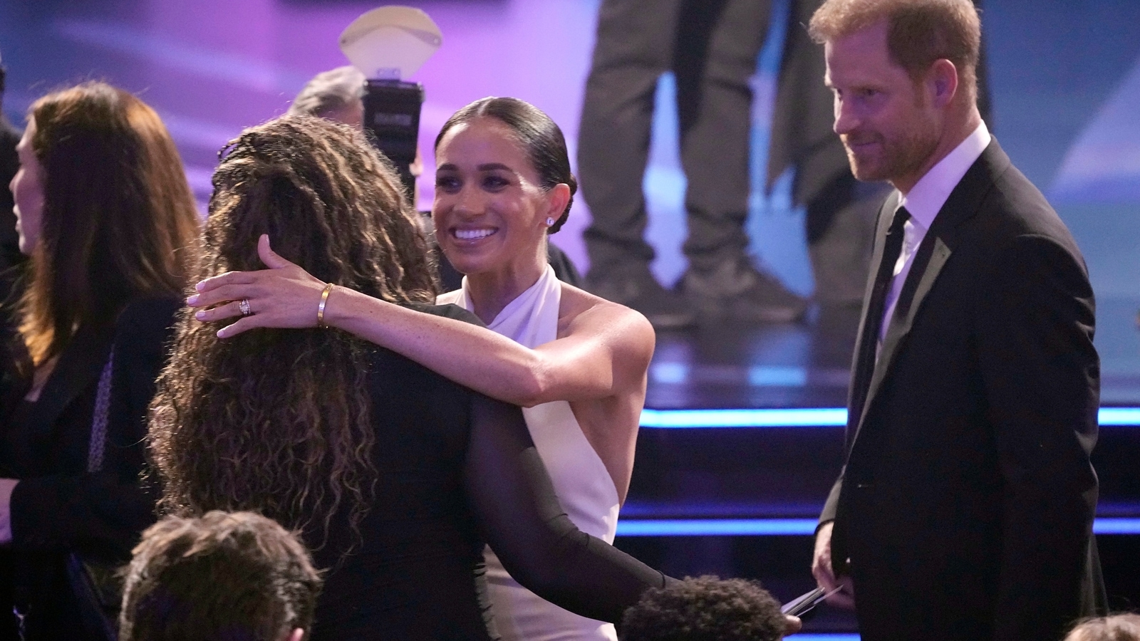 Prince Harry and Meghan awkwardly smile at Serena Williams' brutal ‘this is my night’ remark