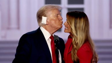 Melania seals Donald Trump's RNC nomination speech with a kiss, Baron gives it a miss, but many wonder why didn't she…