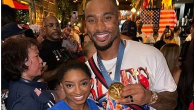 Simone Biles’ husband Jonathan Owens ridiculed for donning Olympian’s gold medal: ‘Now you know who is She, right?’