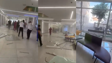 Video shows moments of panic as Iranian missile hits 1000-bed hospital in south Israel