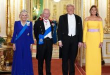Was Trump eating spaghetti in front of King Charles? Fact-checking viral photo