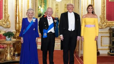 Was Trump eating spaghetti in front of King Charles? Fact-checking viral photo