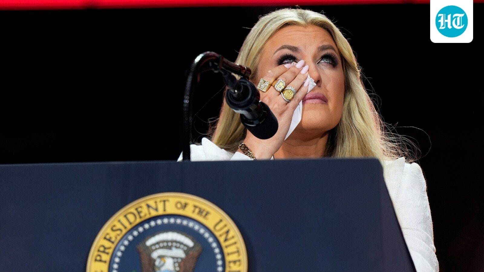 Erika Kirk gives three-word message for Tyler Robinson at husband Charlie's funeral service