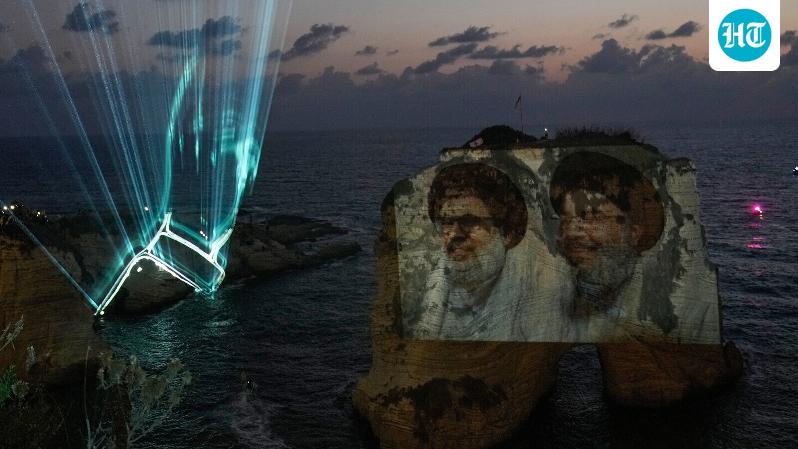 Hezbollah defies Lebanon PM's ban to honor leaders killed in Israel strikes with coastal light show