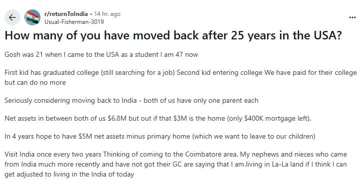 Reddit post